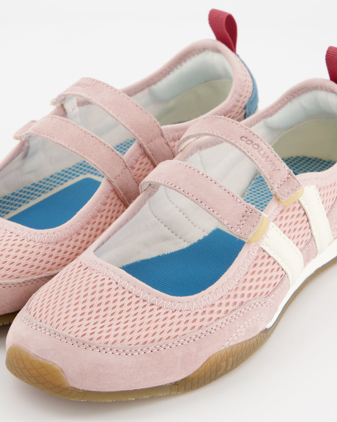 Coolway Bella Pink Sprint - Bailarinas deportivas de ante y malla