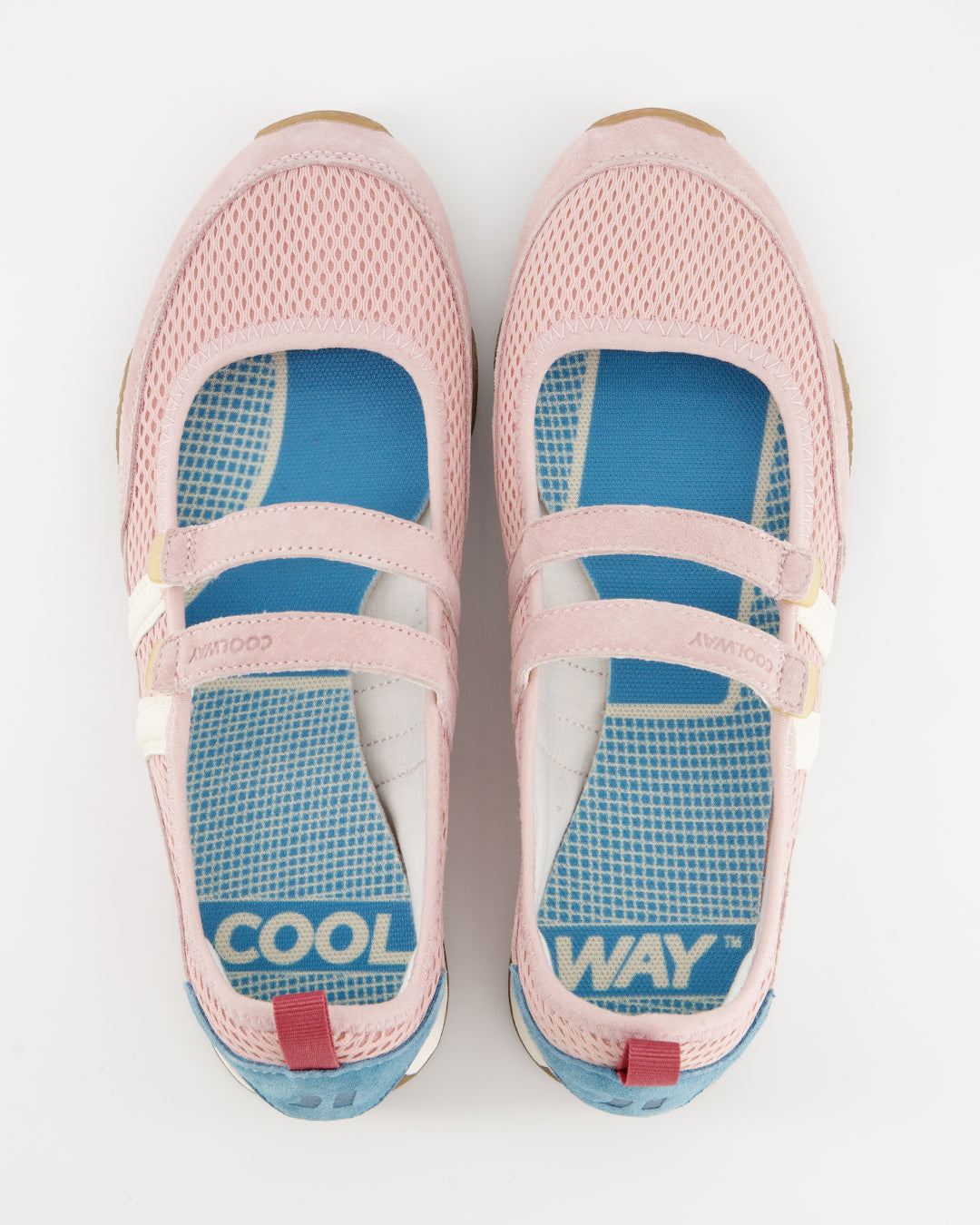 Coolway Bella Pink Sprint - Bailarinas deportivas de ante y malla
