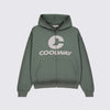 Coolway Break Green Zipped Hoodie - Sudadera con cremallera y capucha