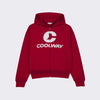 Coolway Break Wine Zipper Hoodie - Sudadera con cremallera y capucha