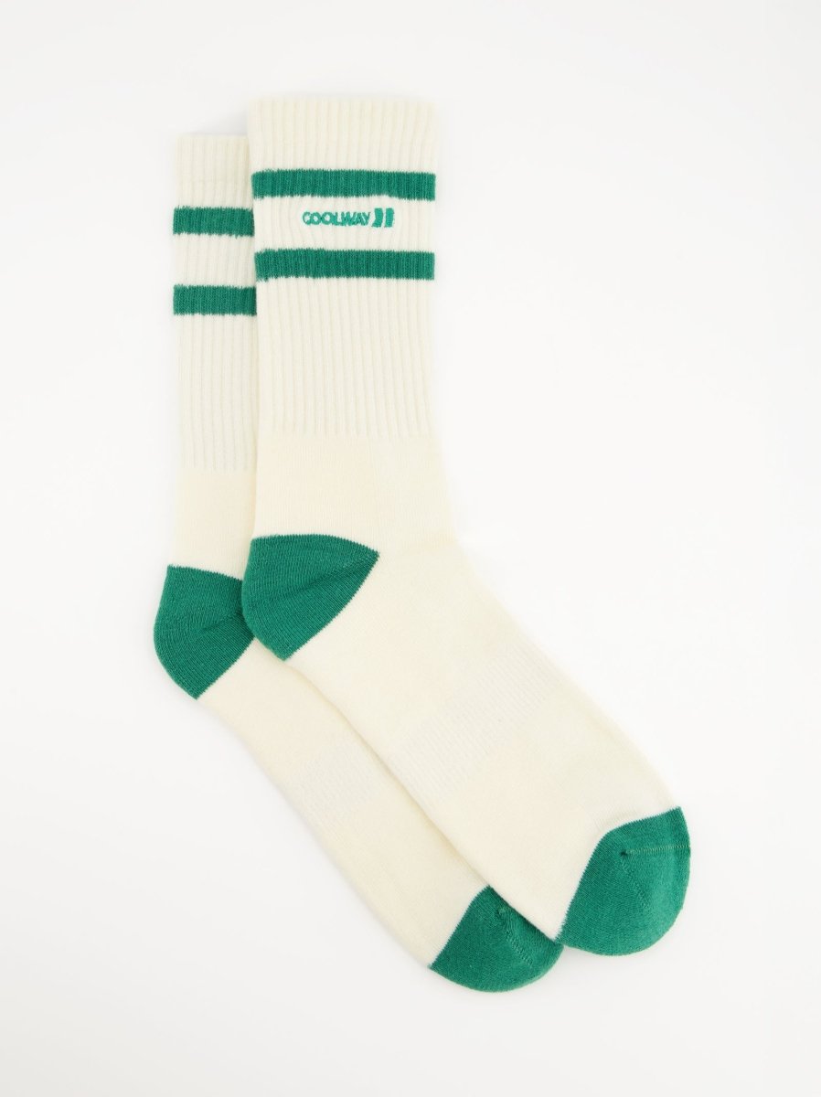 Coolway Court Green Socks - Caldetines estilo deportivo en punto