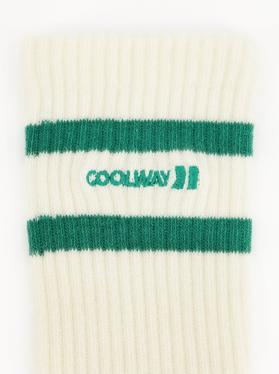 Coolway Court Green Socks - Caldetines estilo deportivo en punto