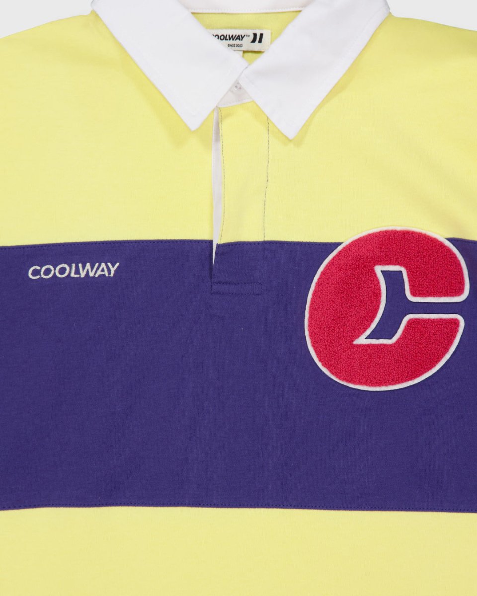 Coolway Field Yellow Polo - Camiseta a rayas manga larga