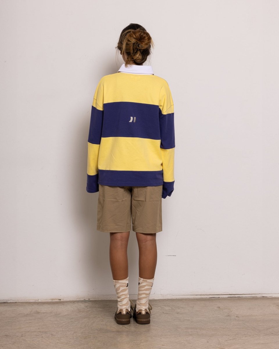 Coolway Field Yellow Polo - Camiseta a rayas manga larga