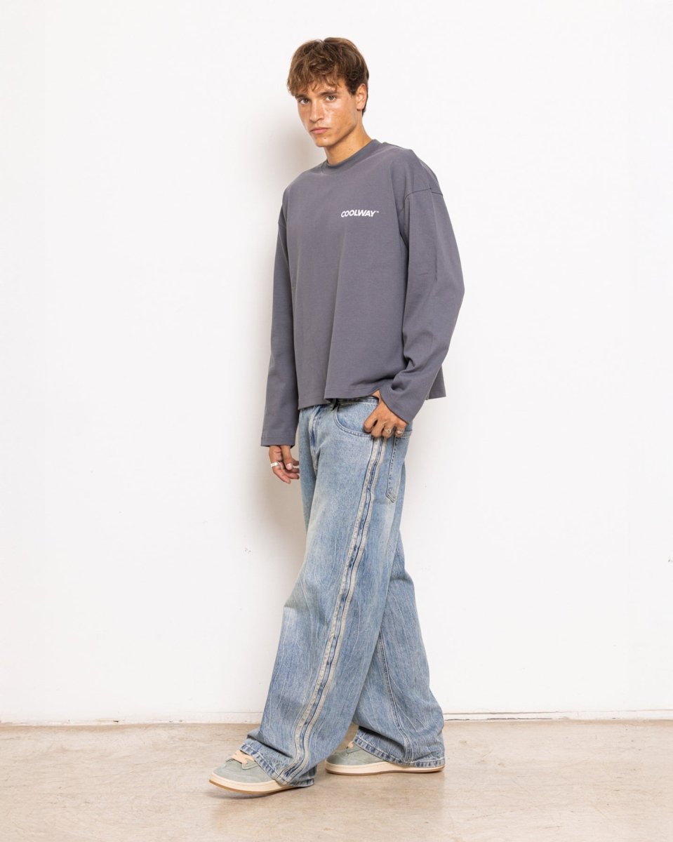 Coolway Frame Grey Long Sleeve - Camiseta de manga larga