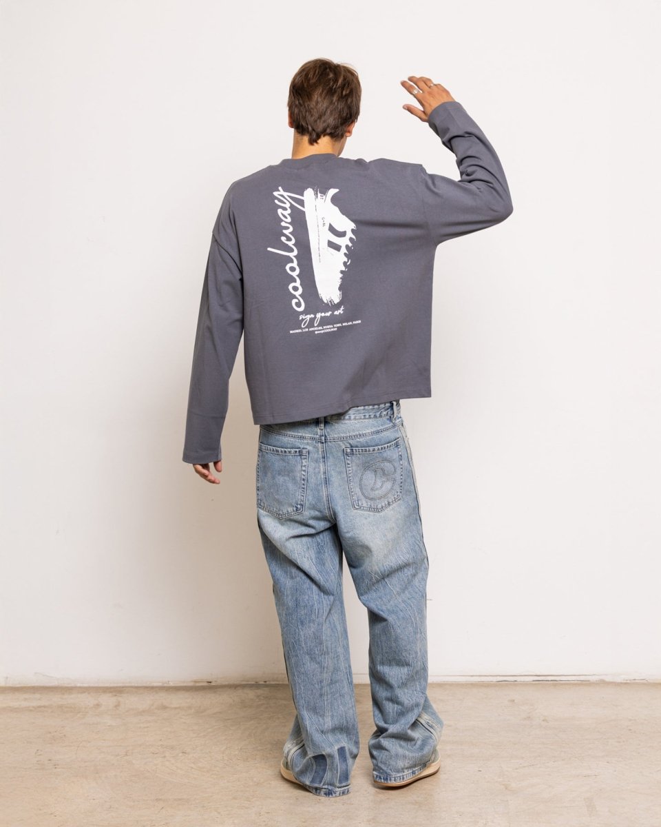 Coolway Frame Grey Long Sleeve - Camiseta de manga larga