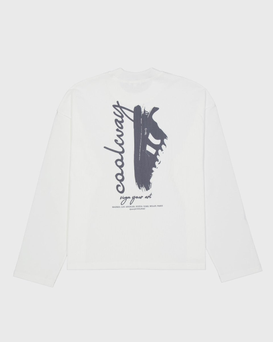 Coolway Frame White Long Sleeve - Camiseta blanca de manga larga