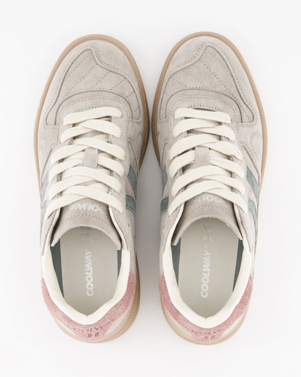 Coolway Goal Soft Grey - Leather sneakers