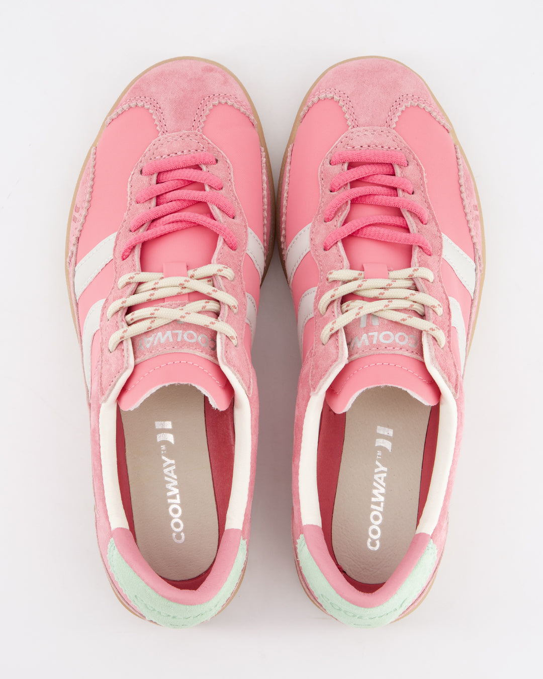 Coolway Kizuna Flamingo Blush - Suede and Nylon Sneakers – Ulanka