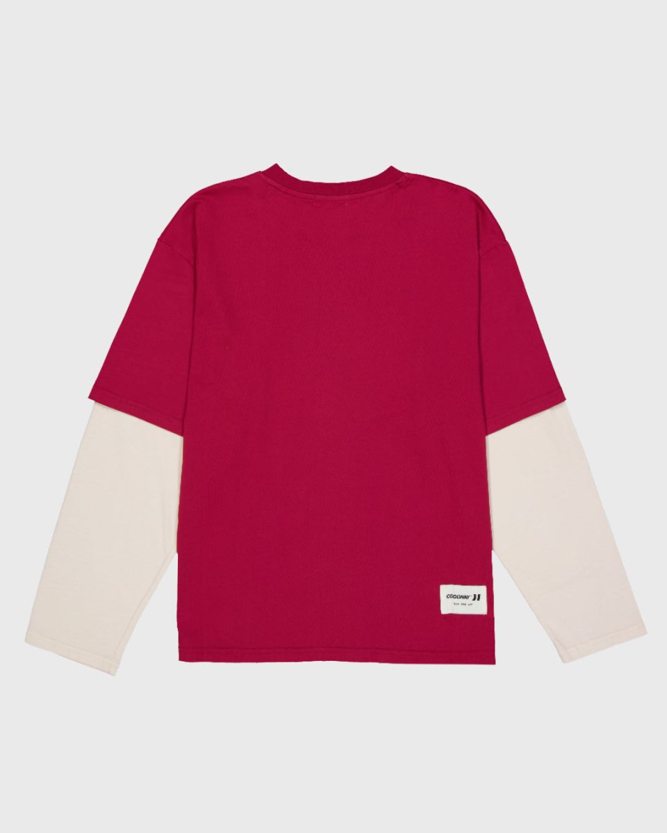 Coolway Red Double Sleeve - Double-sleeved T-shirt