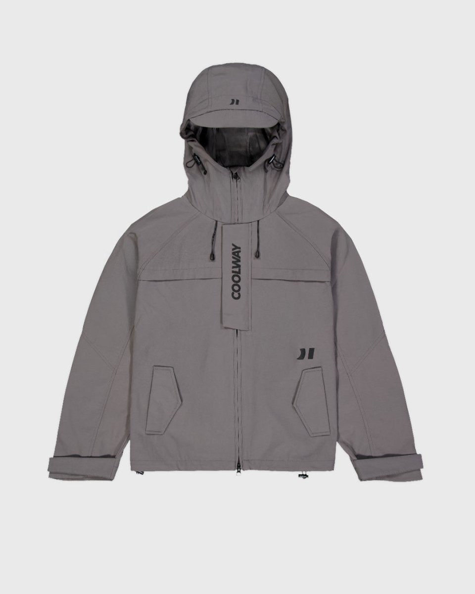 Coolway Storm Grey Windbreaker - Cortavientos impermeable con capucha