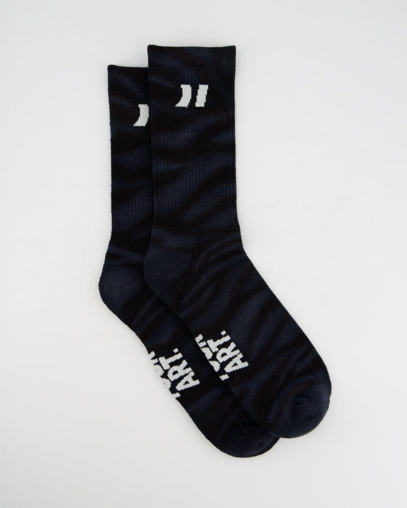 Coolway Zebra Black Socks - Calcetines de caña media animal print