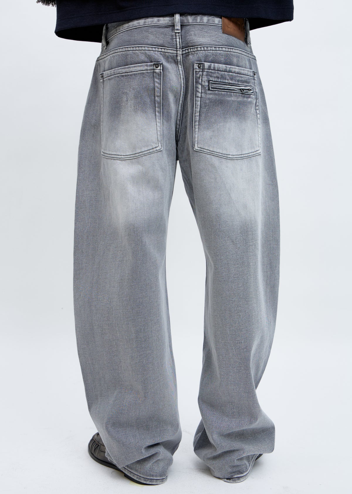 Jeans wide leg gris - Camo
