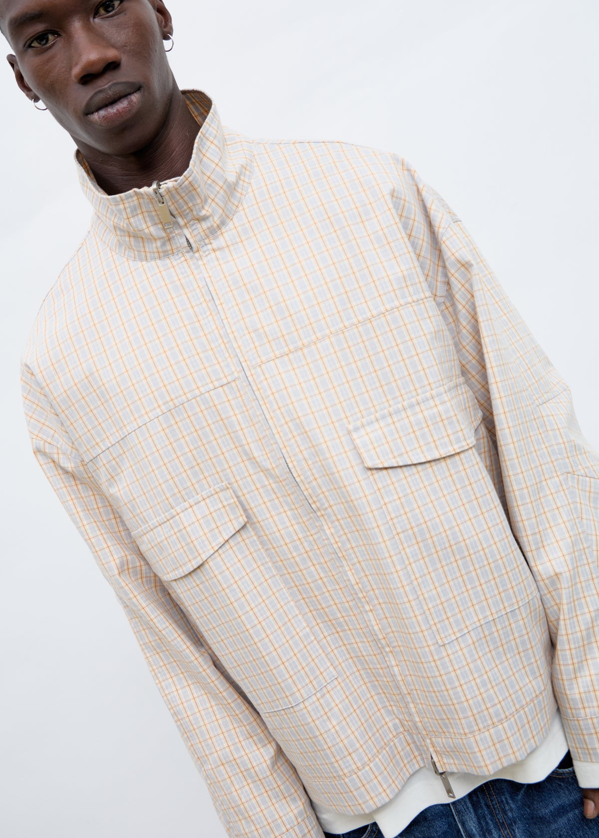 Stuss Plaid Zipper Overshirt