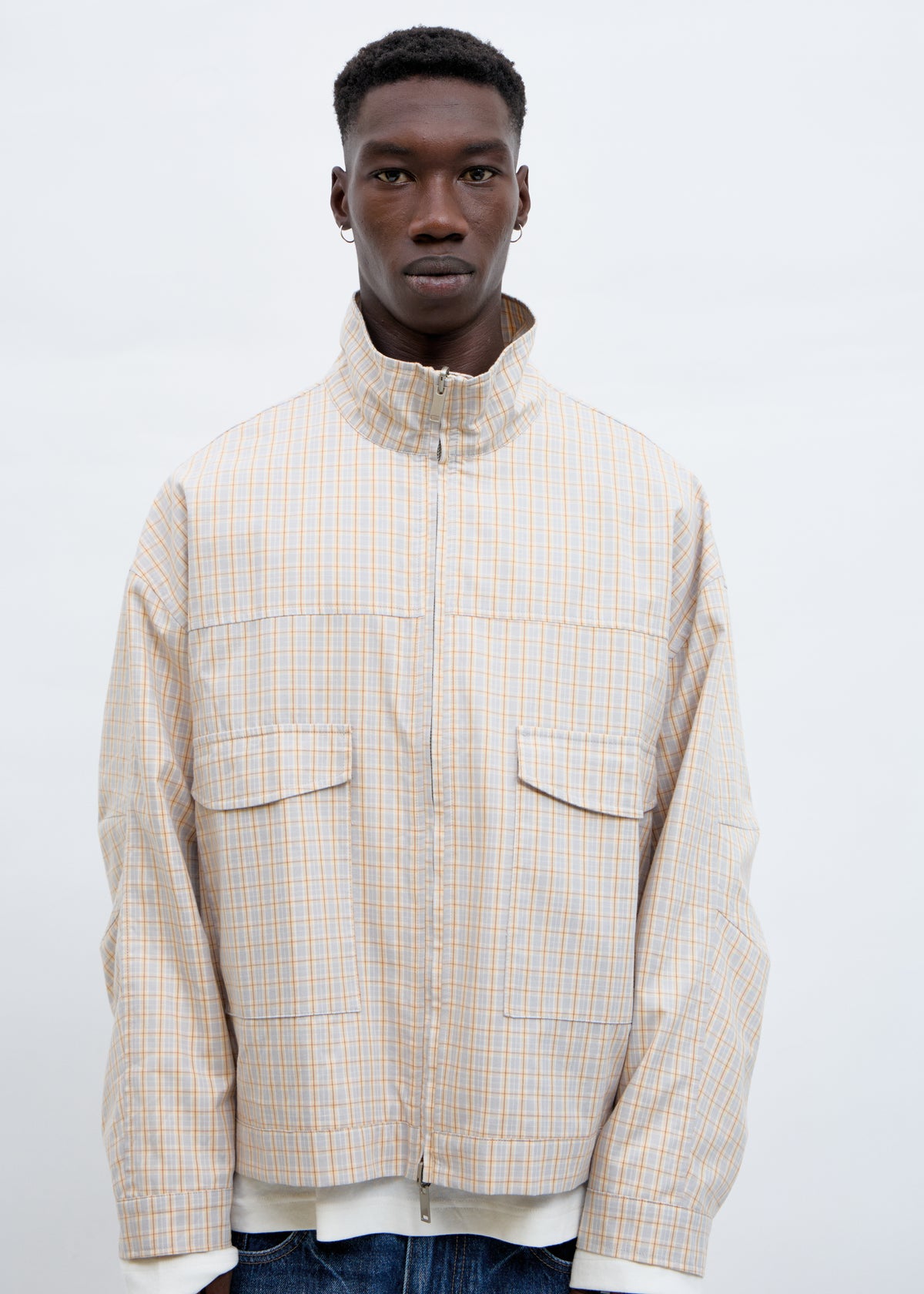 Sobrecamisa de cuadros con cremallera Stuss