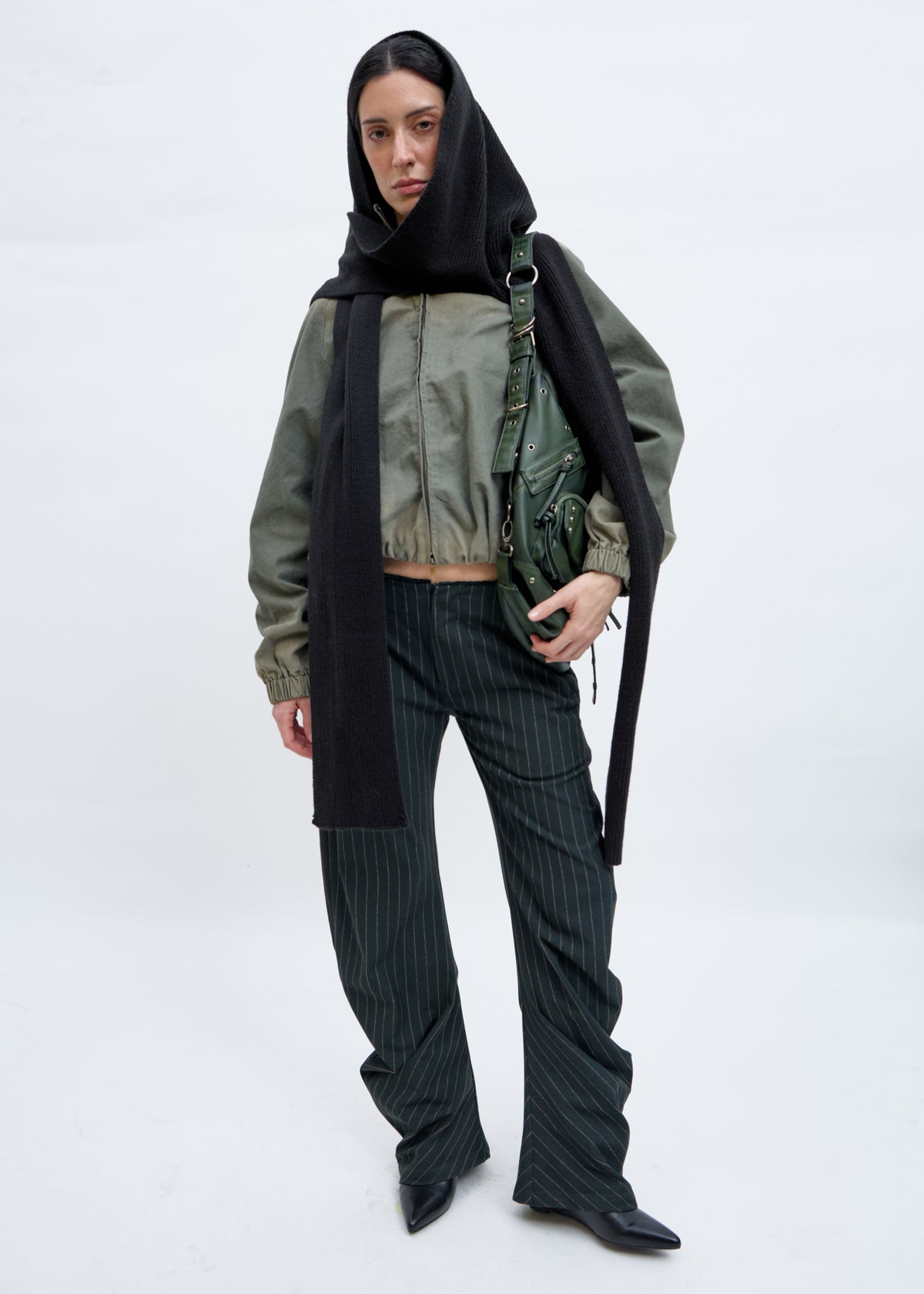 Chaqueta Bomber Efecto Lavado Caqui - Frenzy