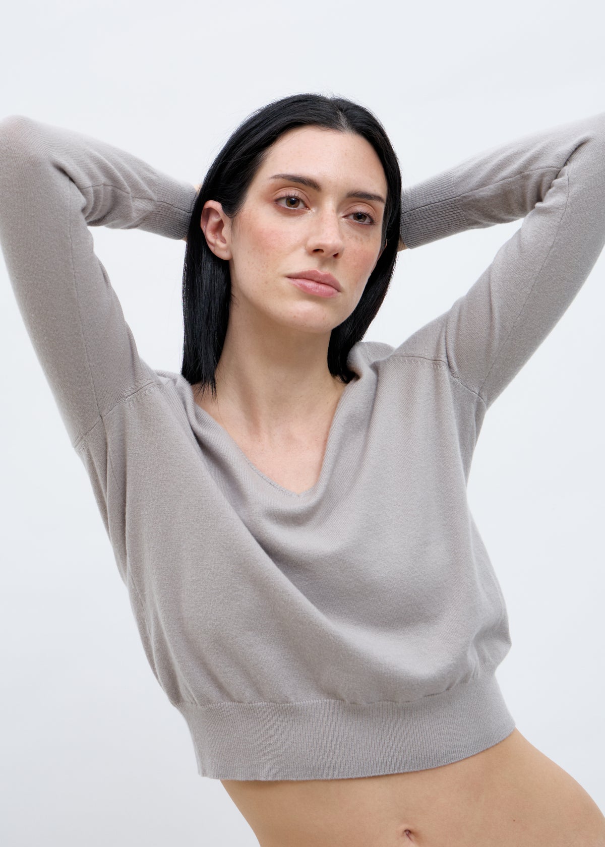 Jersey de punto con cuello en V - Fae