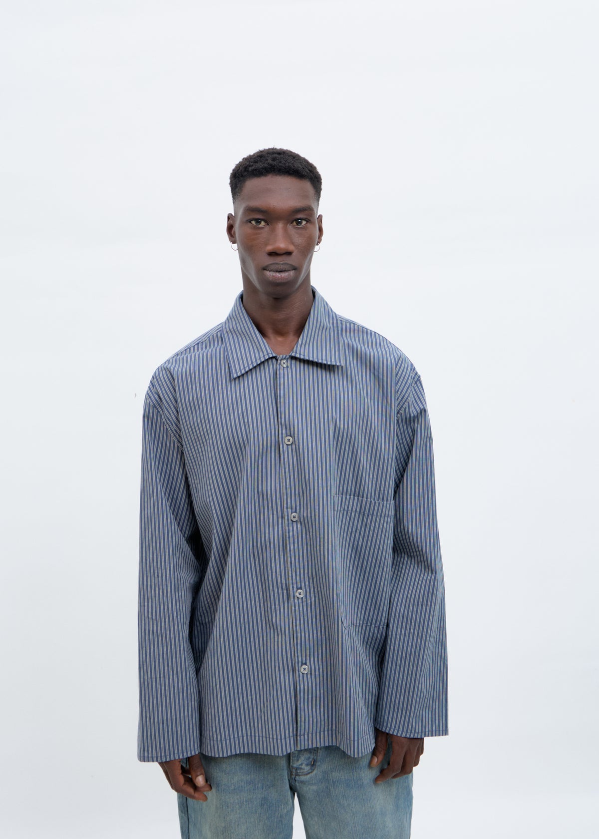 Camisa de rayas con bolsillo Axis