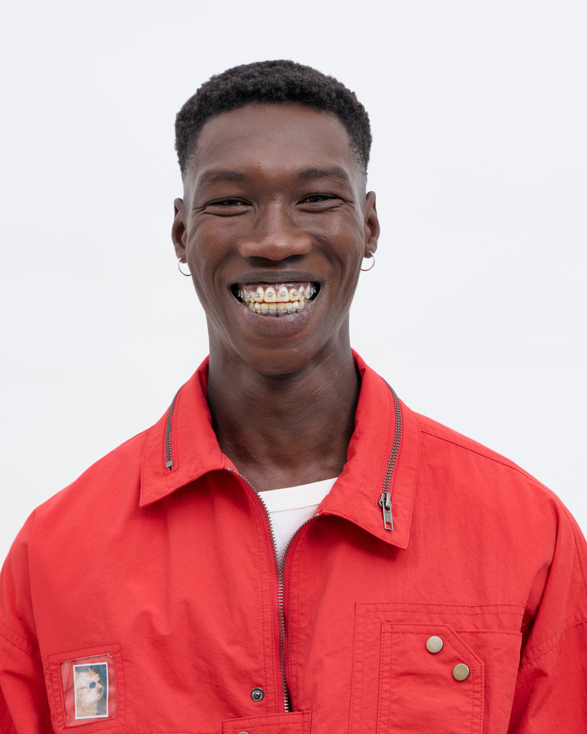 Red utility jacket - Bessete