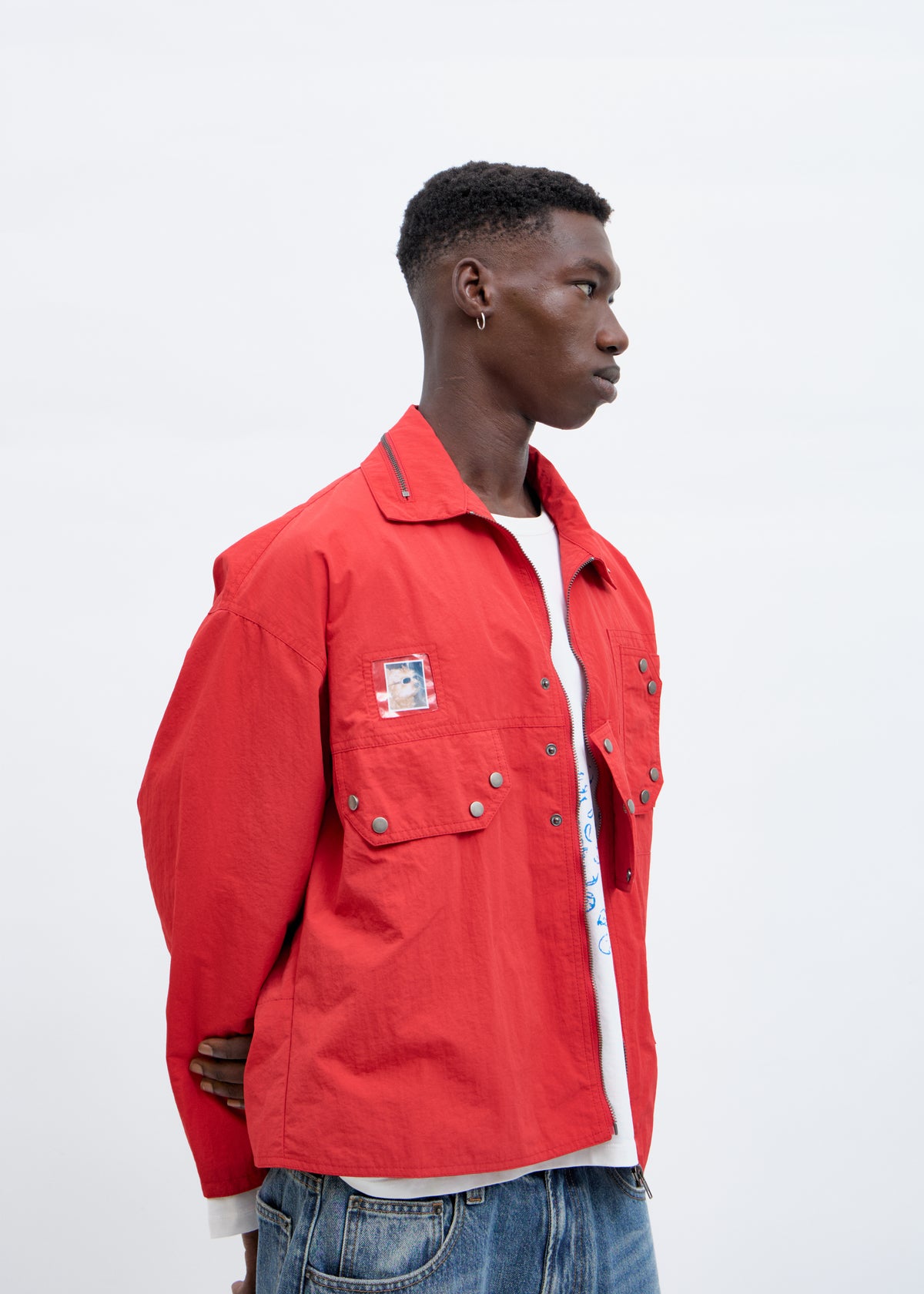 Red utility jacket - Bessete