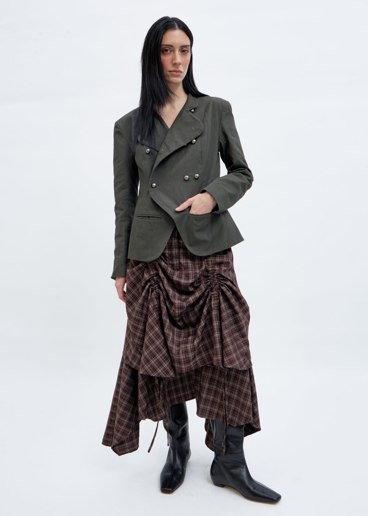 Chaqueta militar entallada verde oliva - Stich