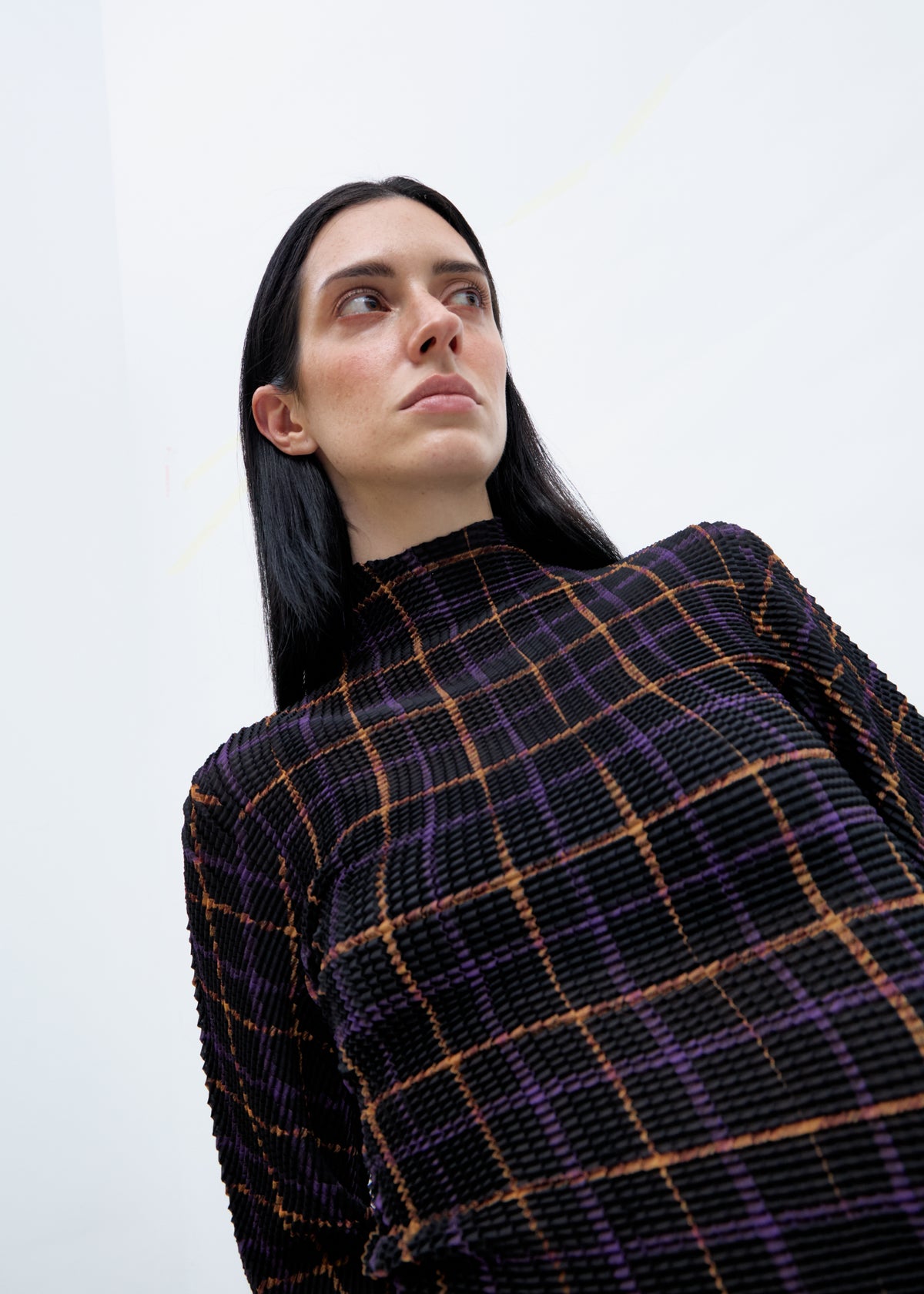 Top de Cuello Alto a Cuadros - Wabi