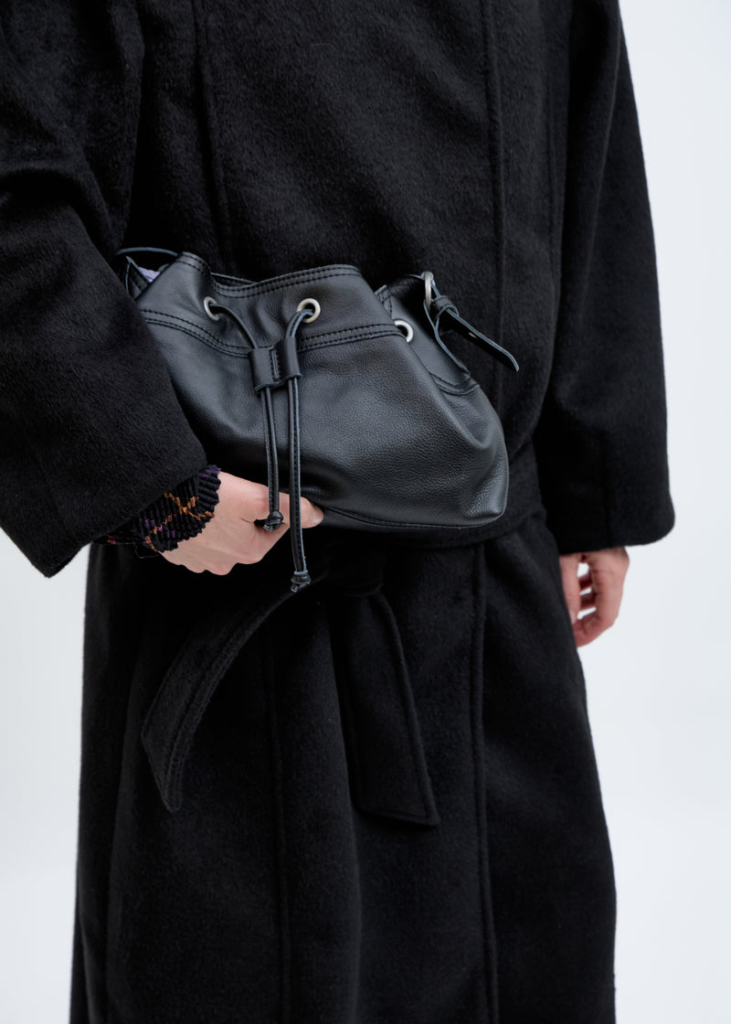 Bolso de piel negro - Pomelie