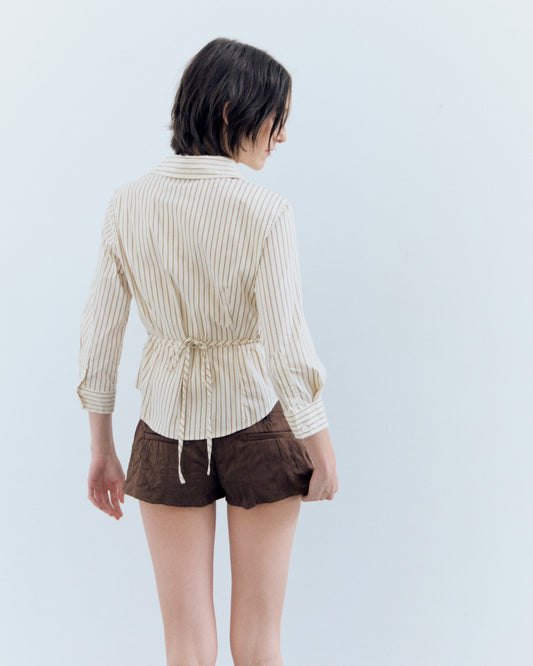 Camisa a rayas con ajuste trasero - Miraela