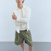 Shorts utility con cintura elástica y contraste bolsillos Boxe