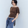 Bermudas denim con pinzas frontales - Mina