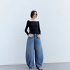 Jeans wide leg azul lavado - Sos