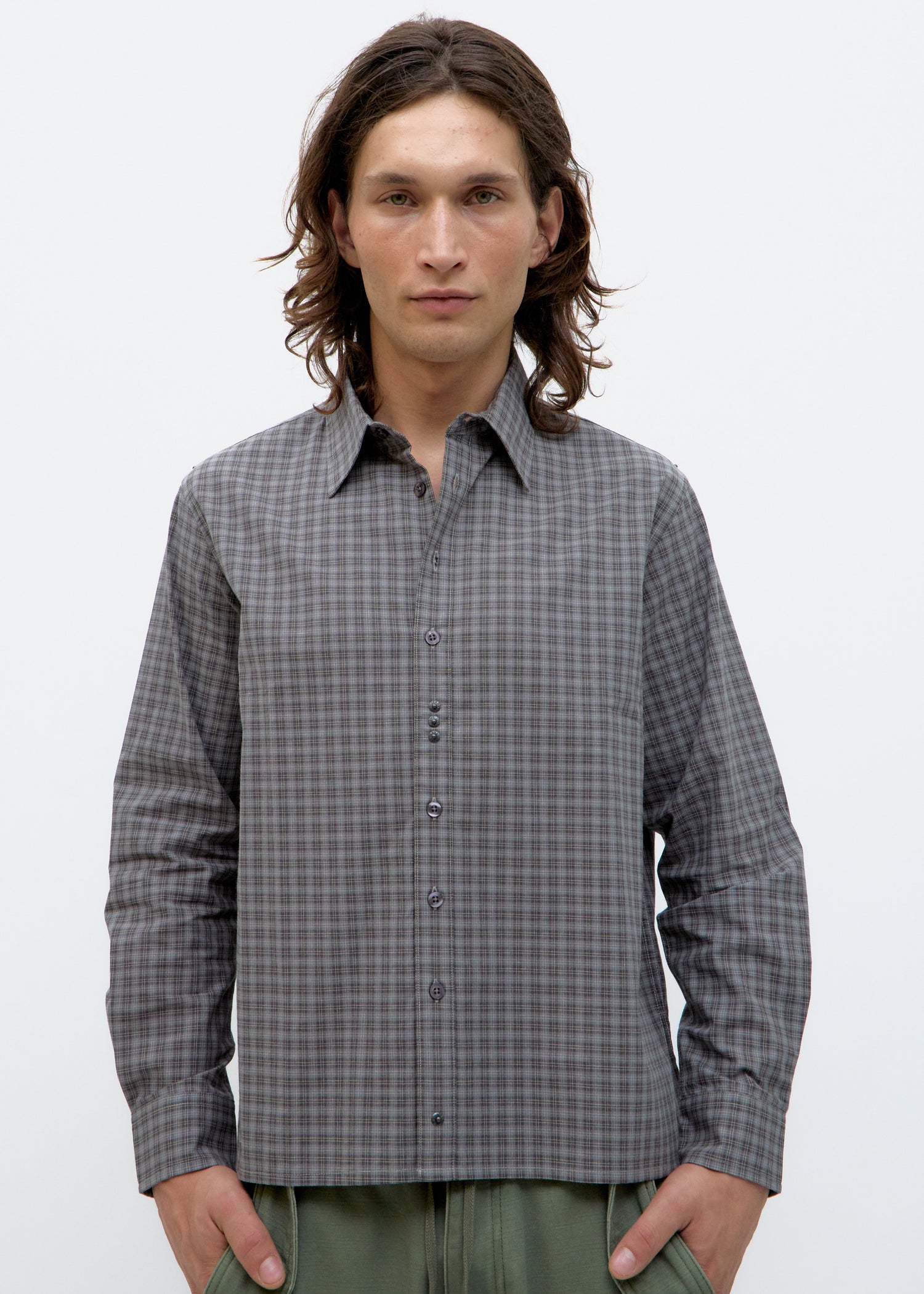 Camisa de Cuadros Gris - Phamton