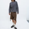 Grey Washed-Effect T-Shirt - Chuck