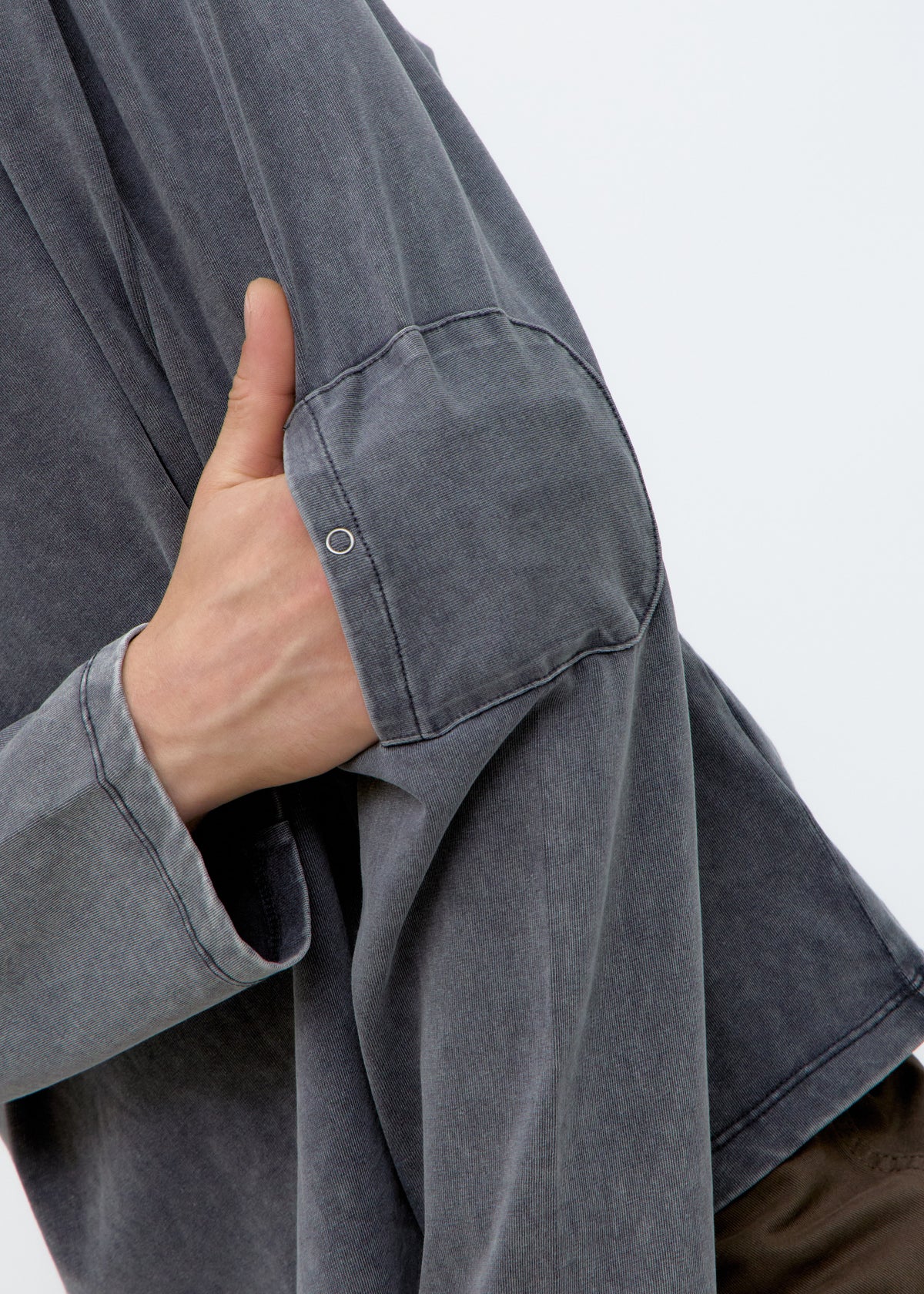 Grey Washed-Effect T-Shirt - Chuck