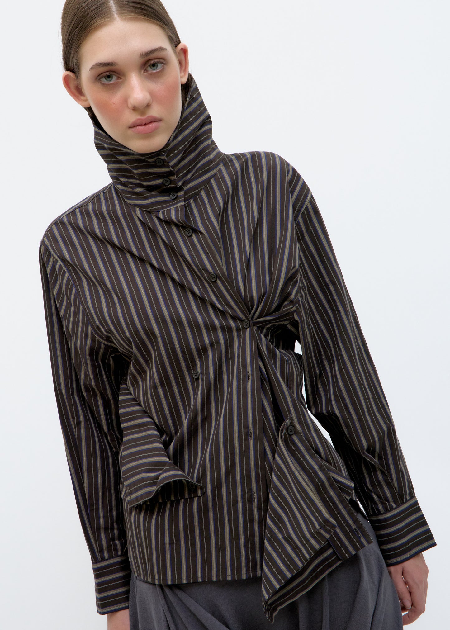 Camisa Oversize De Rayas Con bolsillos - Kiro