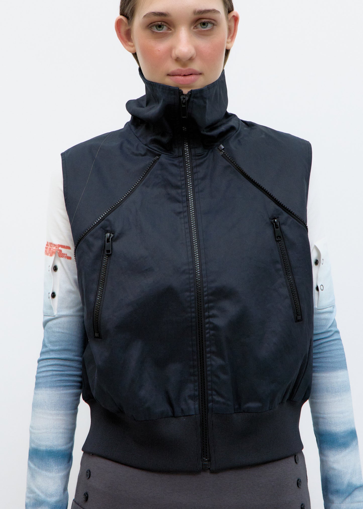 Chaqueta modular desmontable en azul marino - Fradia
