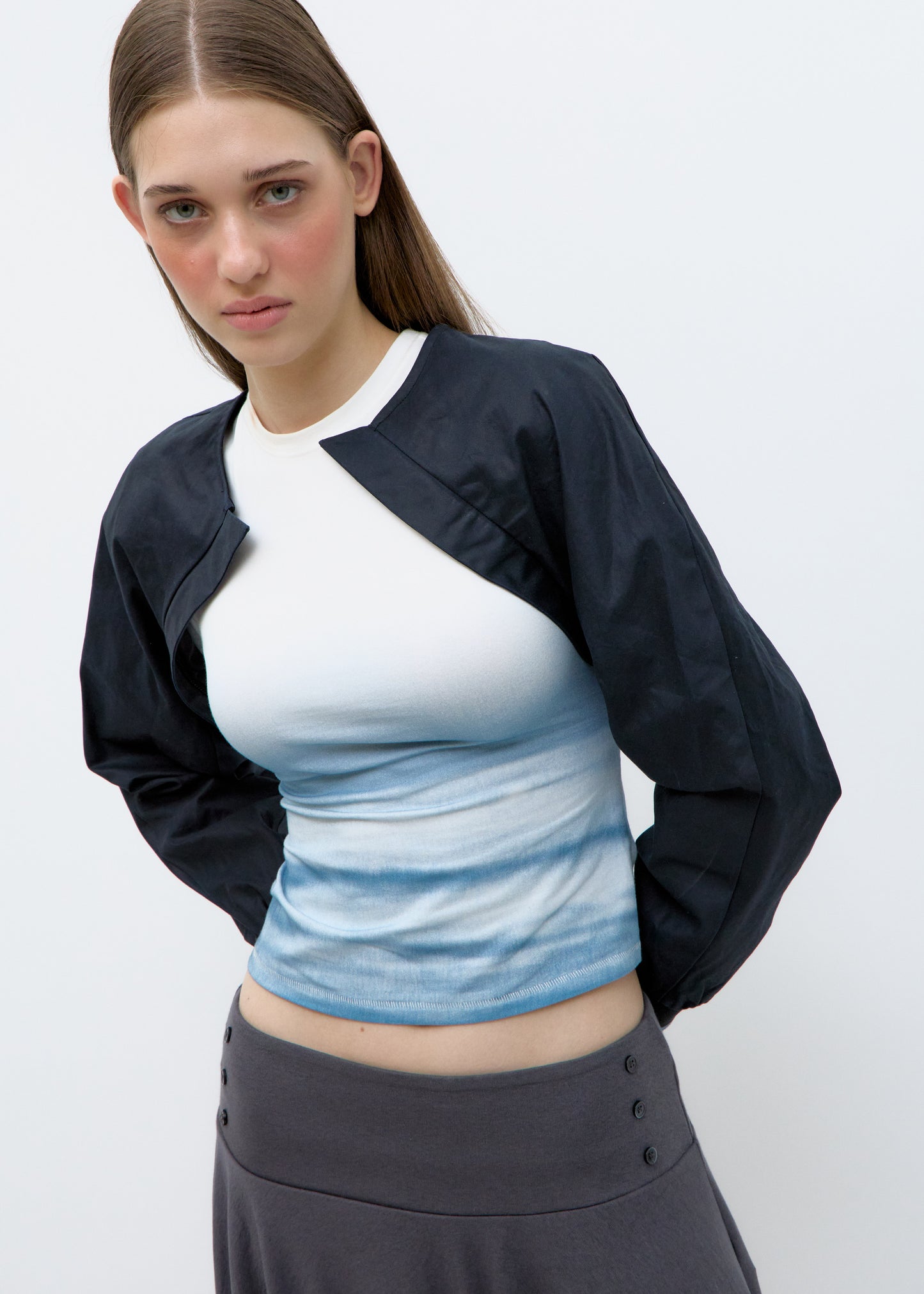 Chaqueta modular desmontable en azul marino - Fradia