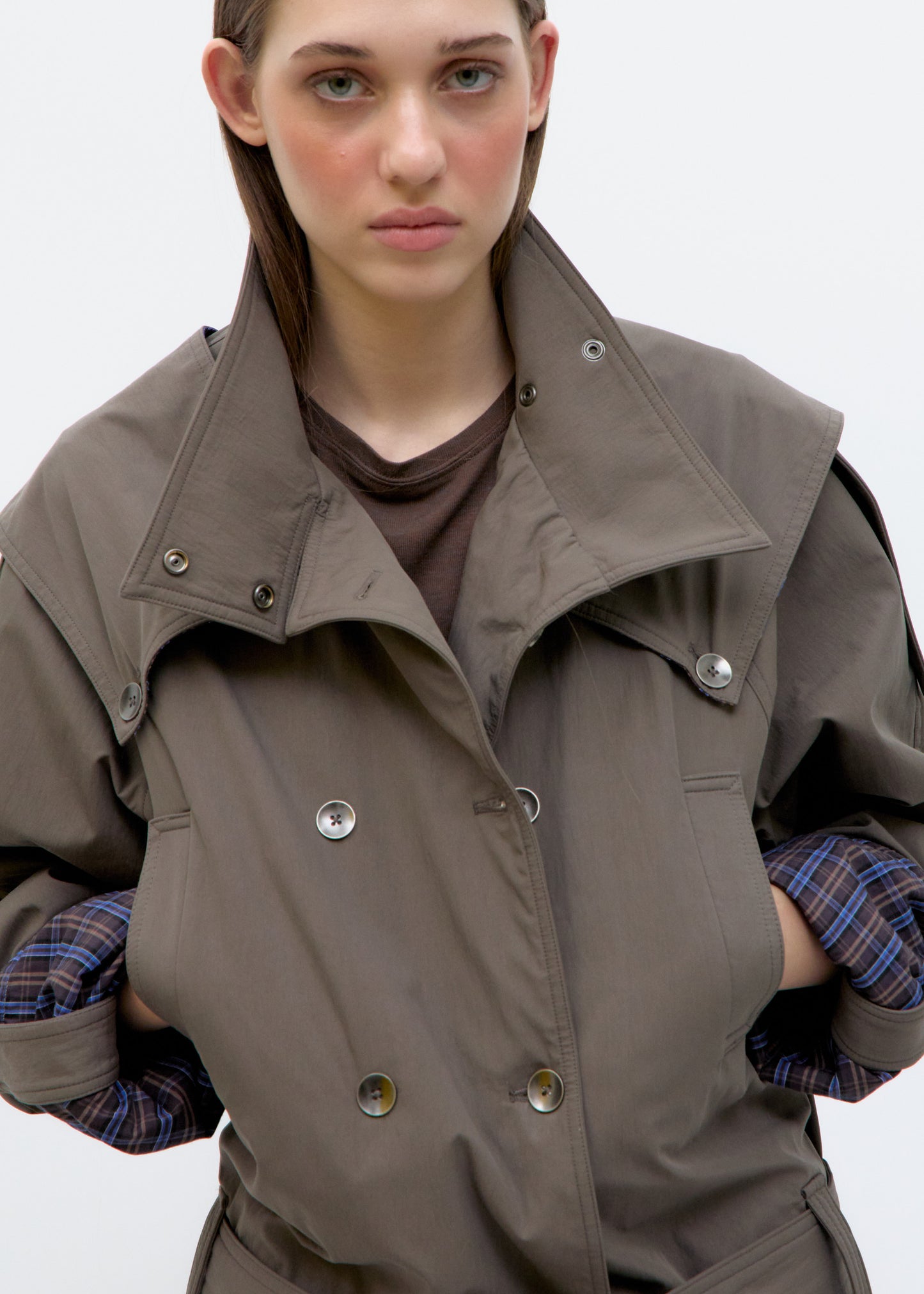Chaqueta Trench Con Cuello Desmontable - Welli