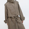 Trench coat with convertible top panel - Mawi