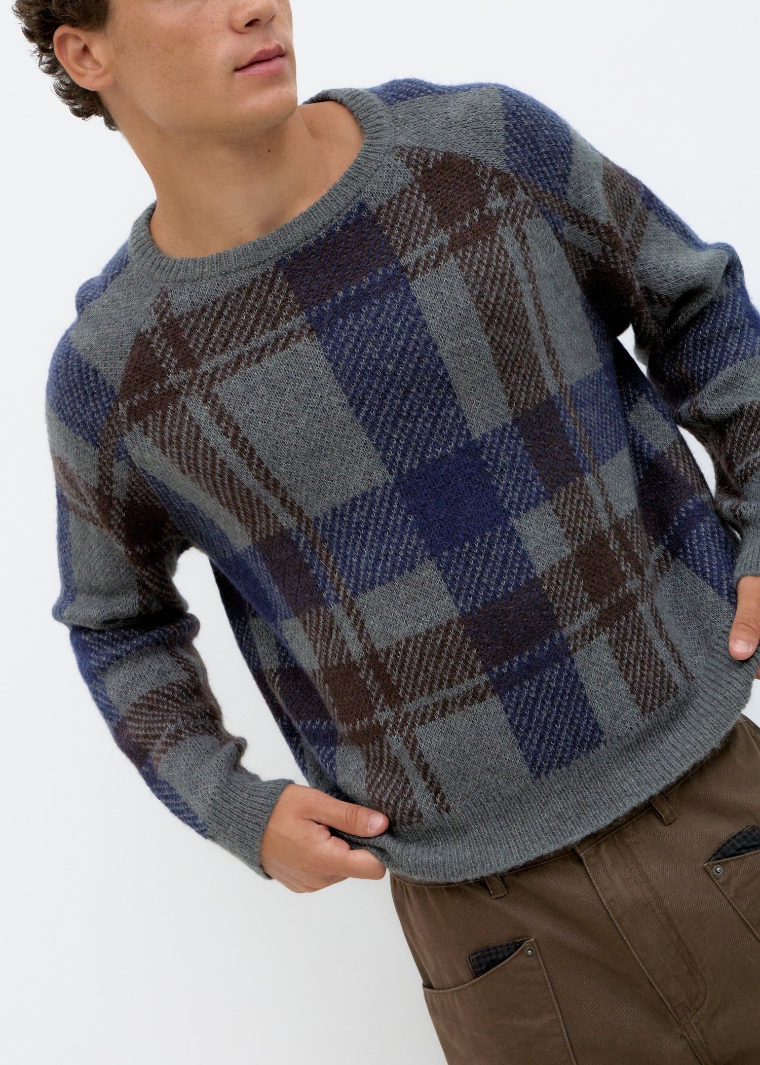 Jersey de punto tartán Pin