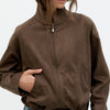 Brown Suede Jacket - Maze