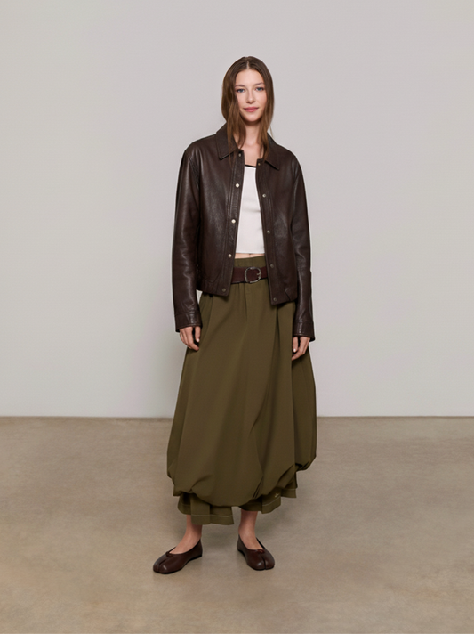 Chaqueta bomber efecto piel - ULK Cleo