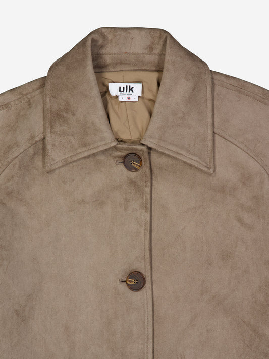 Long faux-suede coat - Orsa