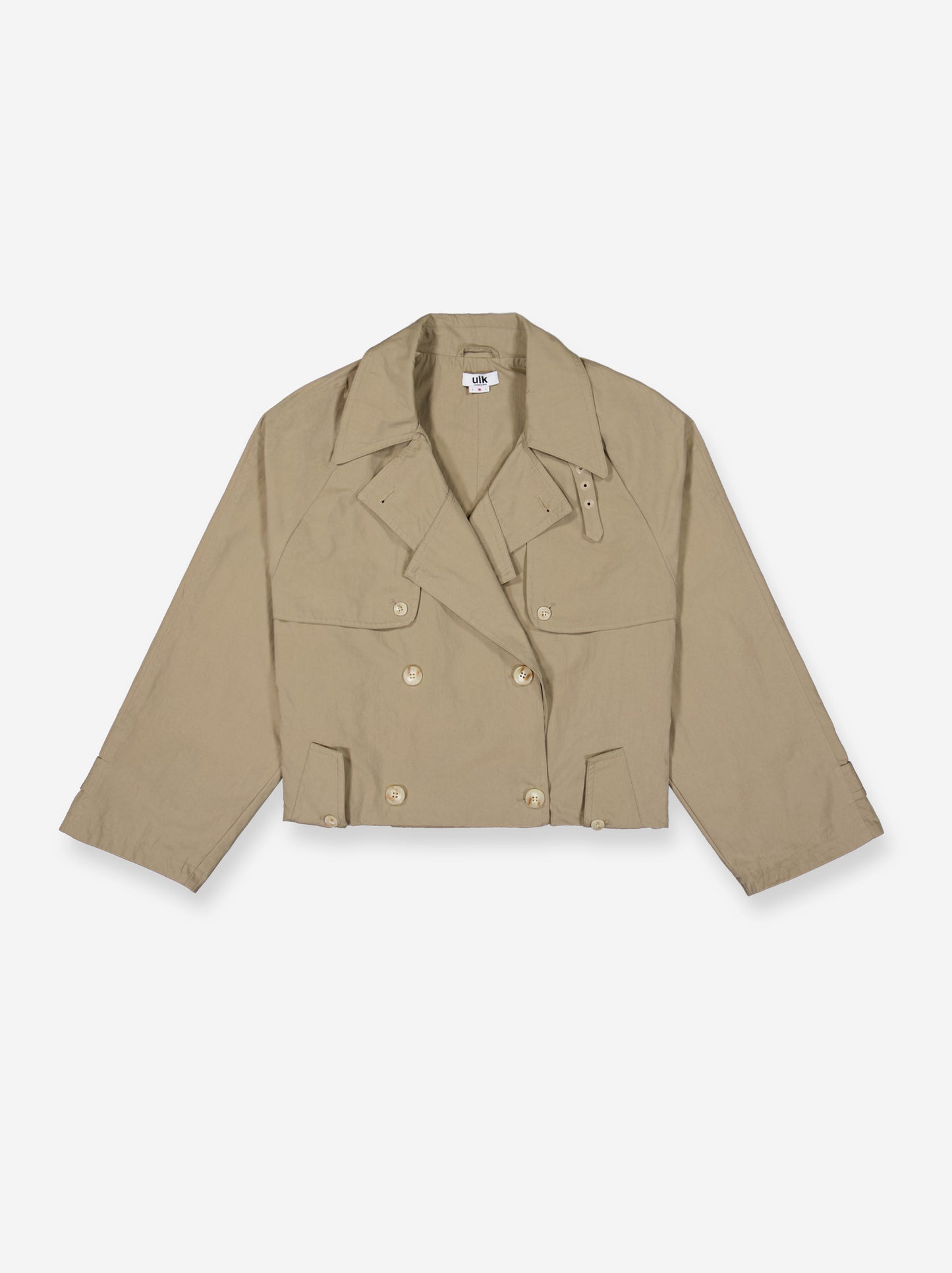 Gabardina cropped cruzada - Livia