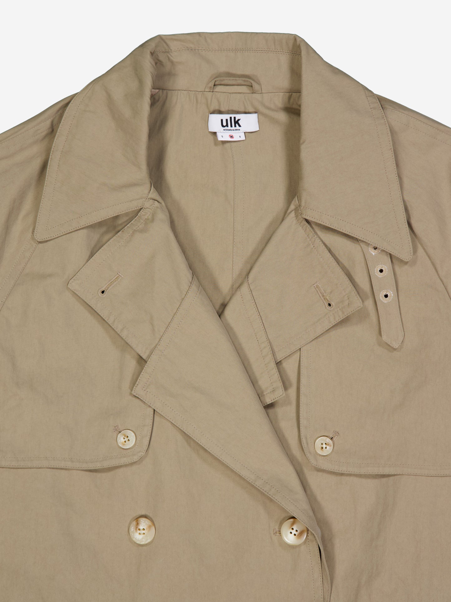 Gabardina cropped cruzada - Livia