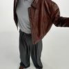 Leather-effect bomber jacket - Lisbon