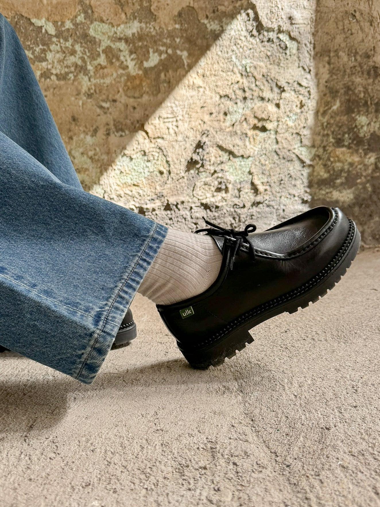 Mocasines negros de piel para mujer - ULK Molly