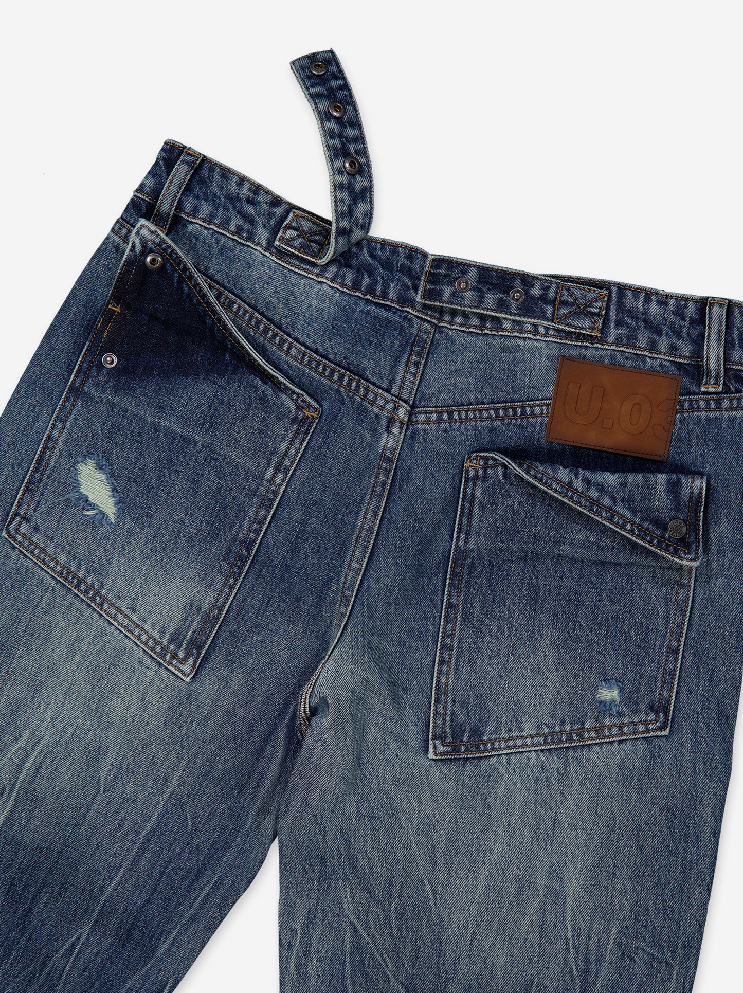 Jeans Rectos Desgastados - Val Demin