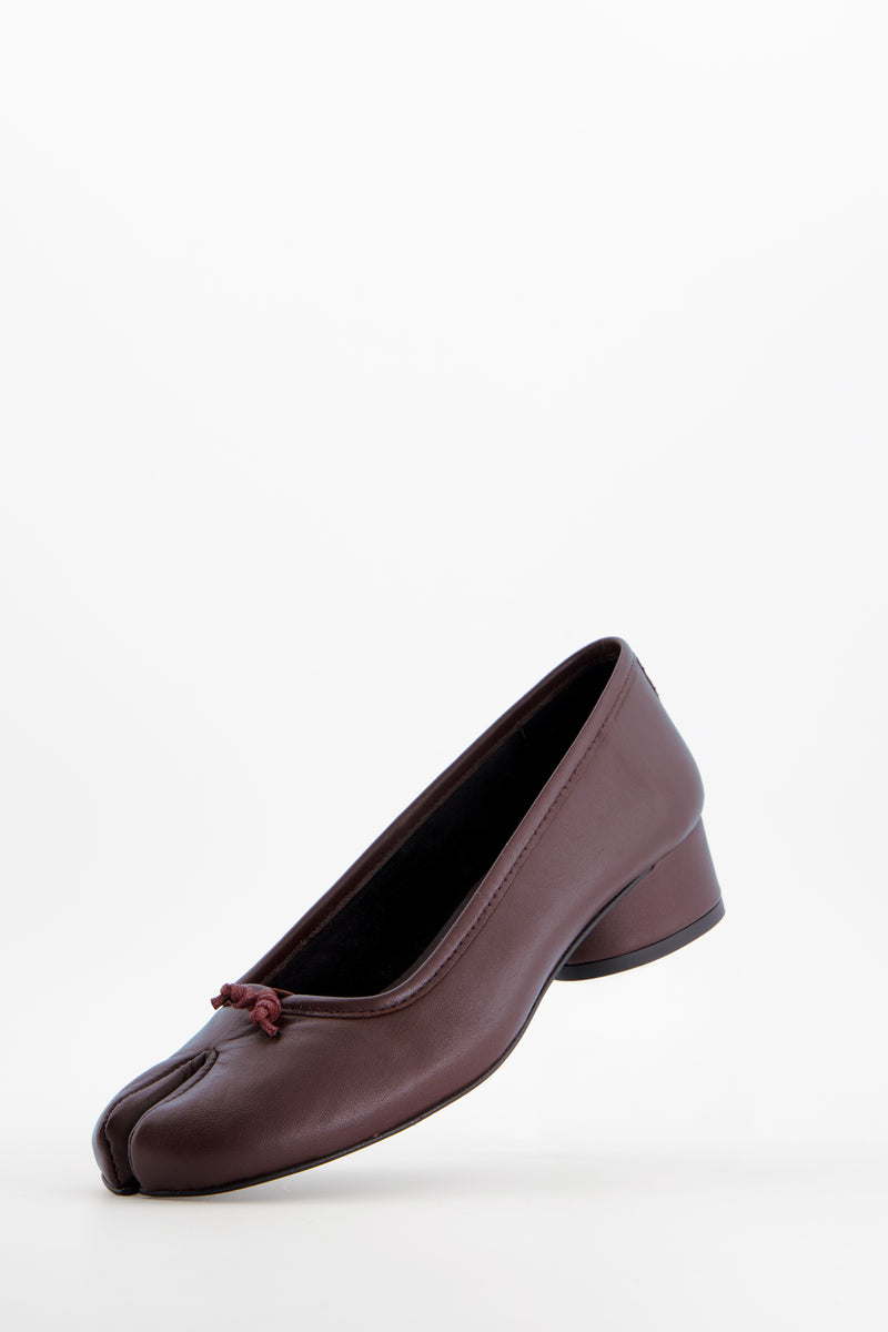 Bailarinas tabi con tacón bajo burdeos - Kala