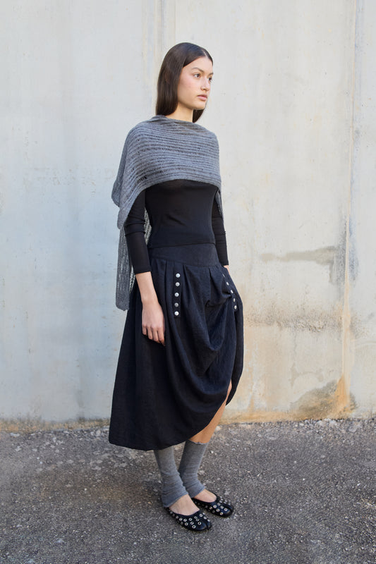 Multi-position knitted cardigan with hood - Venus